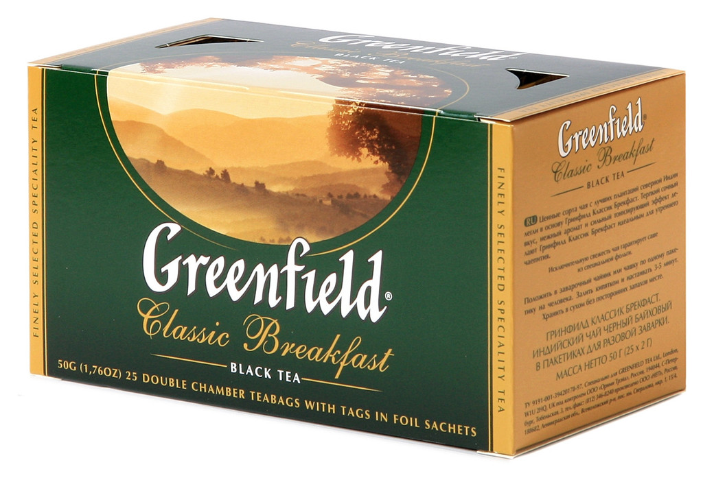 Чай Greenfield Classic Breakfast черный, 2х25п